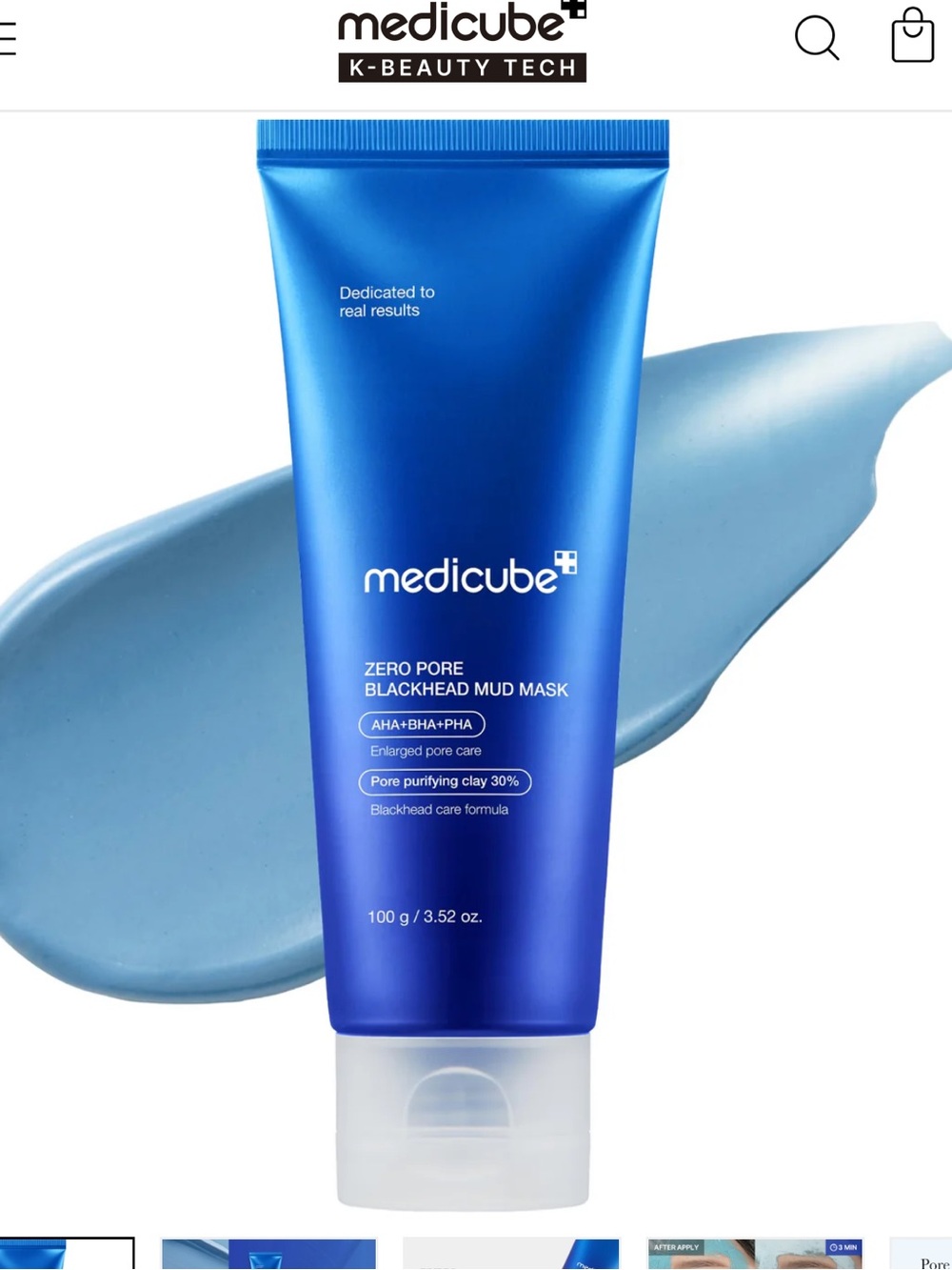 Medicube Zero Pore Blackhead Mud Mask - Blue
